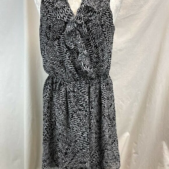 AB Studio Large Black & White Pattern Career Dress - Picture 8 of 8